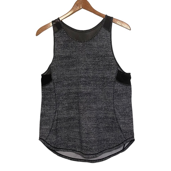 lululemon athletica Tops - Lululemon Black & White Speckled Mesh Sculpt‎ Tank II Size S